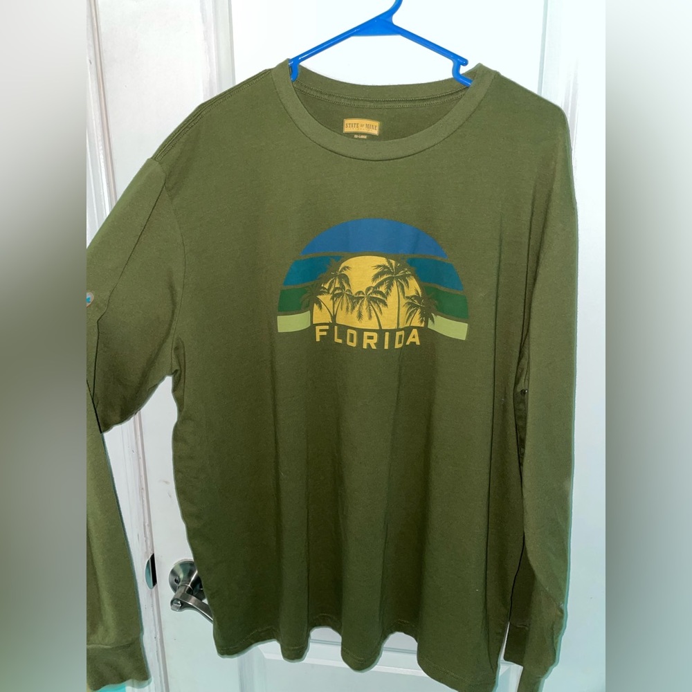 Unisex Florida Long Sleeved Dark Green Shirt Size XXL 💚